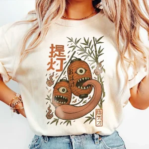 Chochin-Obake Lantern Yokai Ukiyo-e Japanese T-Shirt
