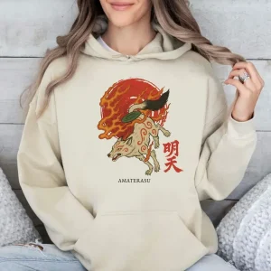 Sun God Amaterasu Yokai Ukiyo-E Japanese Hoodie