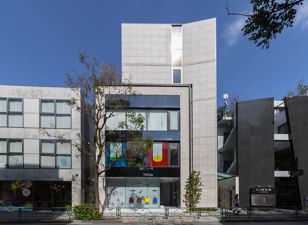 Issey Miyake flagship store facade in the Aoyama district of Tokyo
