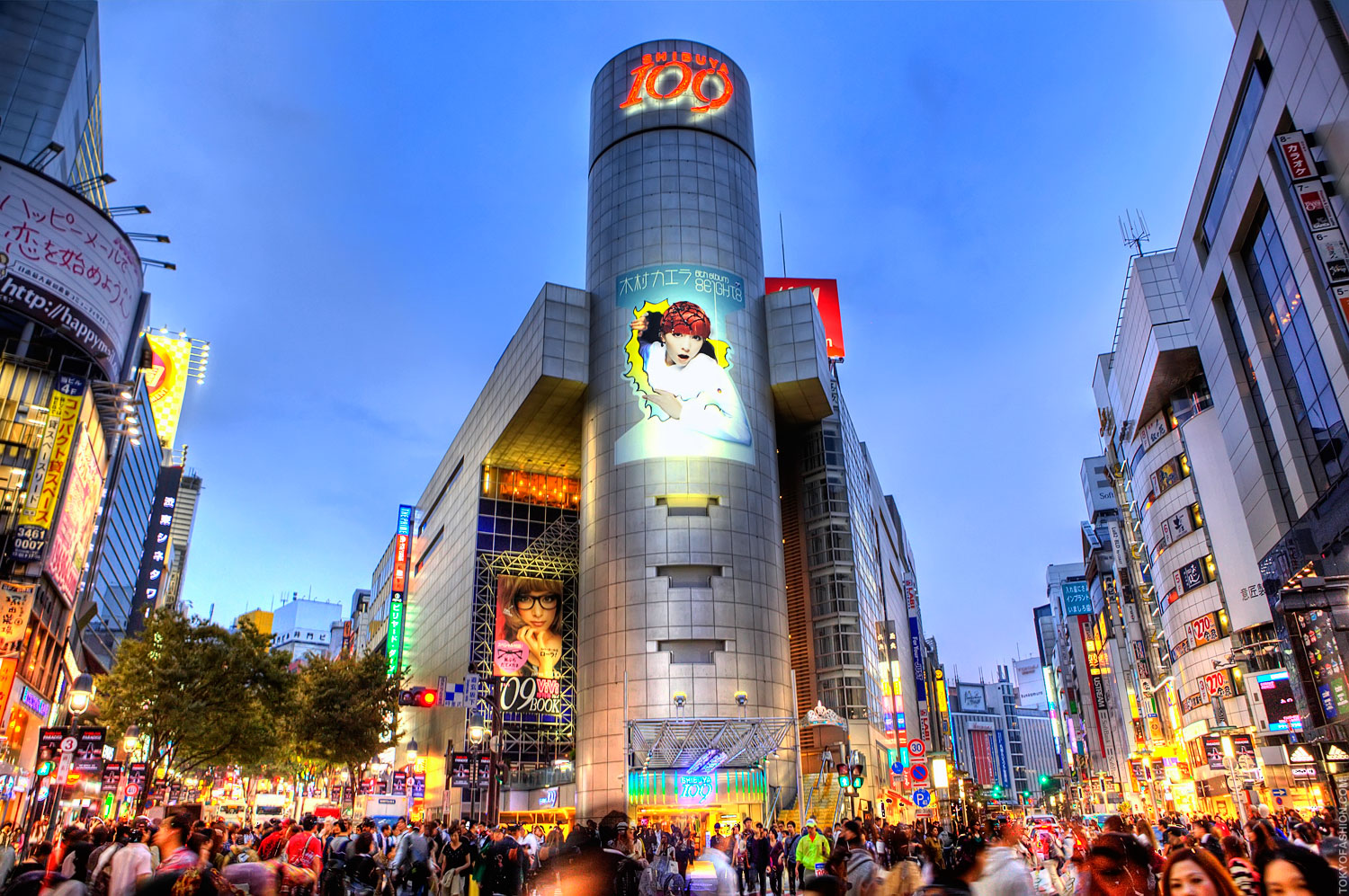 Shibuya 109 shopping building in Tokyo, a hub for jirai kei and related Japanese street fashion brands